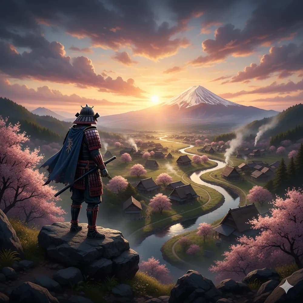 Samurai maintaining honor through dignified conduct