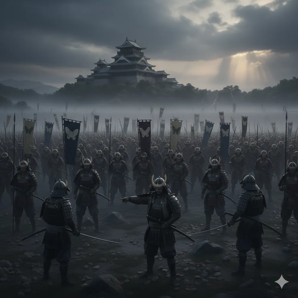 Samurai warrior representing calm leadership in crisis