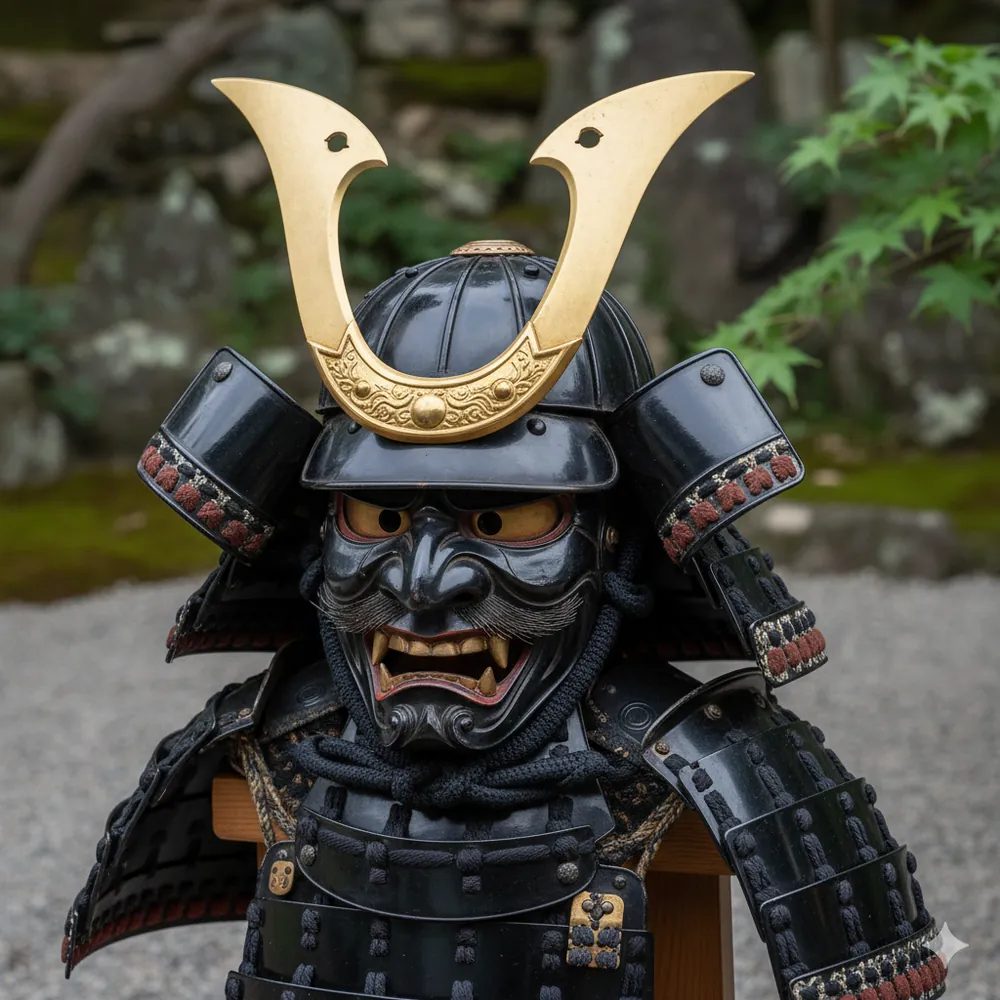 Samurai in defensive stance representing boundaries and protection