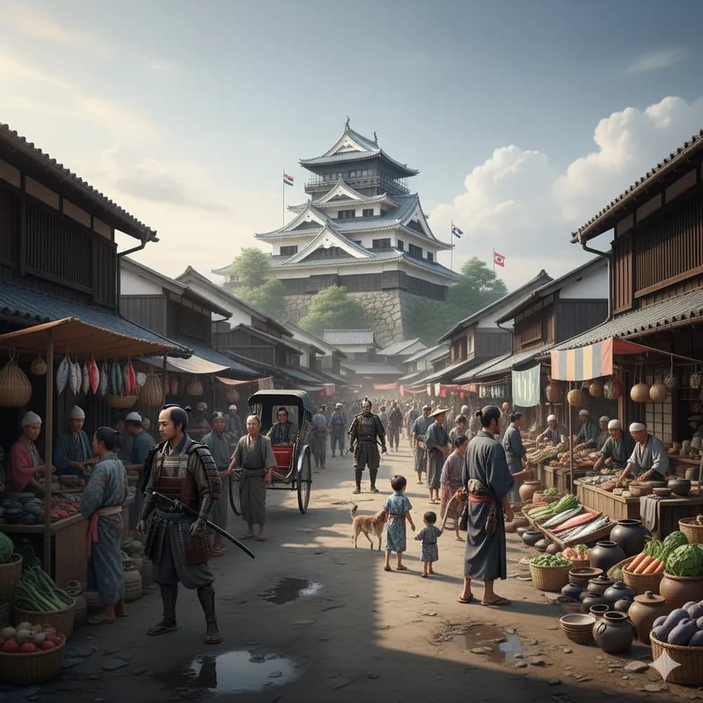 Ancient samurai writing his death poem before battle