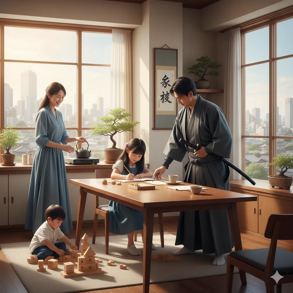 Samurai family representing meaningful connections and relationships