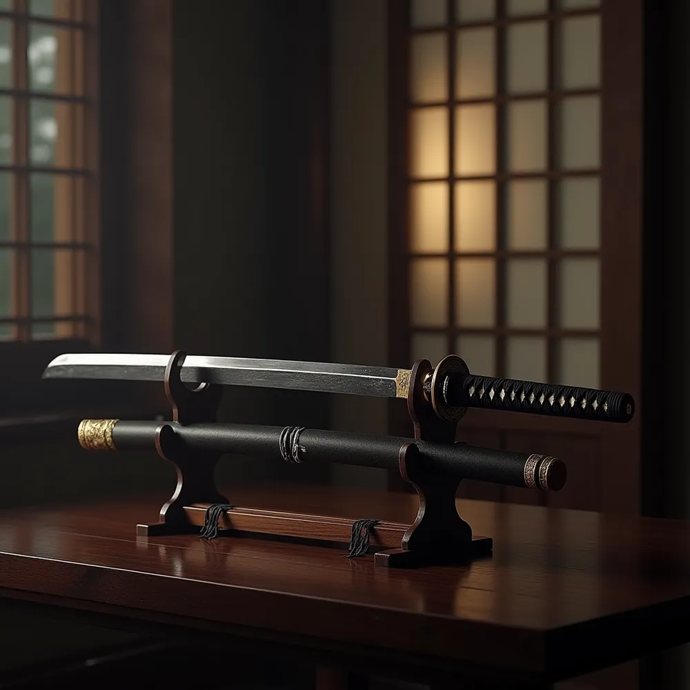 Japanese tanto dagger with decorative handle